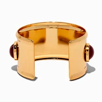 Burgundy Stone Cuff Bracelet