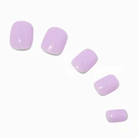 Glossy Light Purple Squoval Vegan Faux Nail Set - 24 Pack