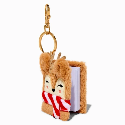 Reindeer Mini Notebook Keychain