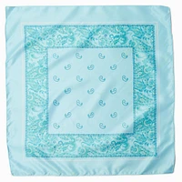 Mint Paisley Silky Bandana Headwrap