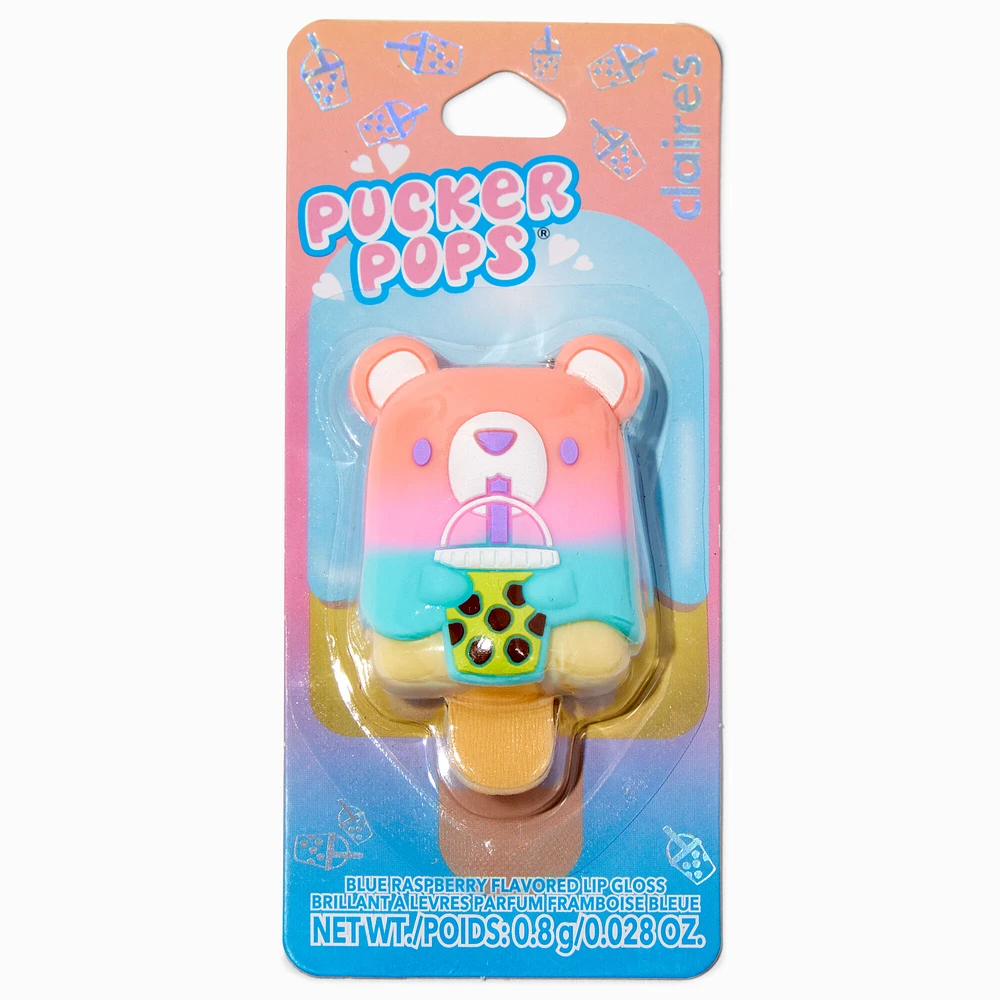 Pucker Pops® Boba Bear Lip Gloss - Blue Raspberry
