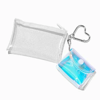 White & Teal Clear Coin Purse Set - 2 Pack