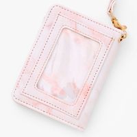 Pink Marble Wallet with Lanyard