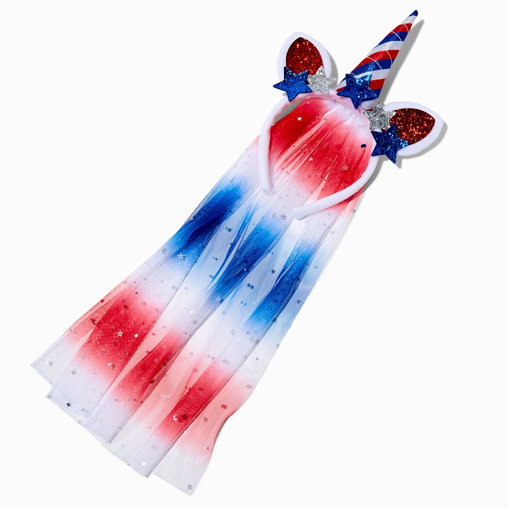 Red, White, & Blue Unicorn Veil Headband