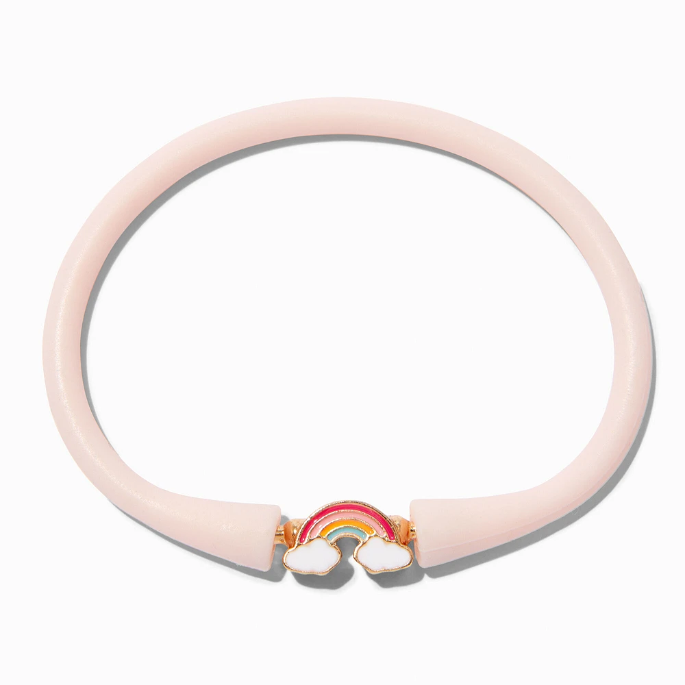 Pastel Pink Rainbow Silicone Bracelet