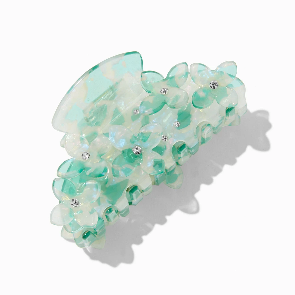 Crystal Flower Hair Claw