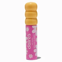 Yellow Daisy Pink Lip Gloss Wand