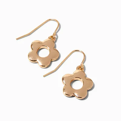 Gold 0.5" Daisy Drop Earrings