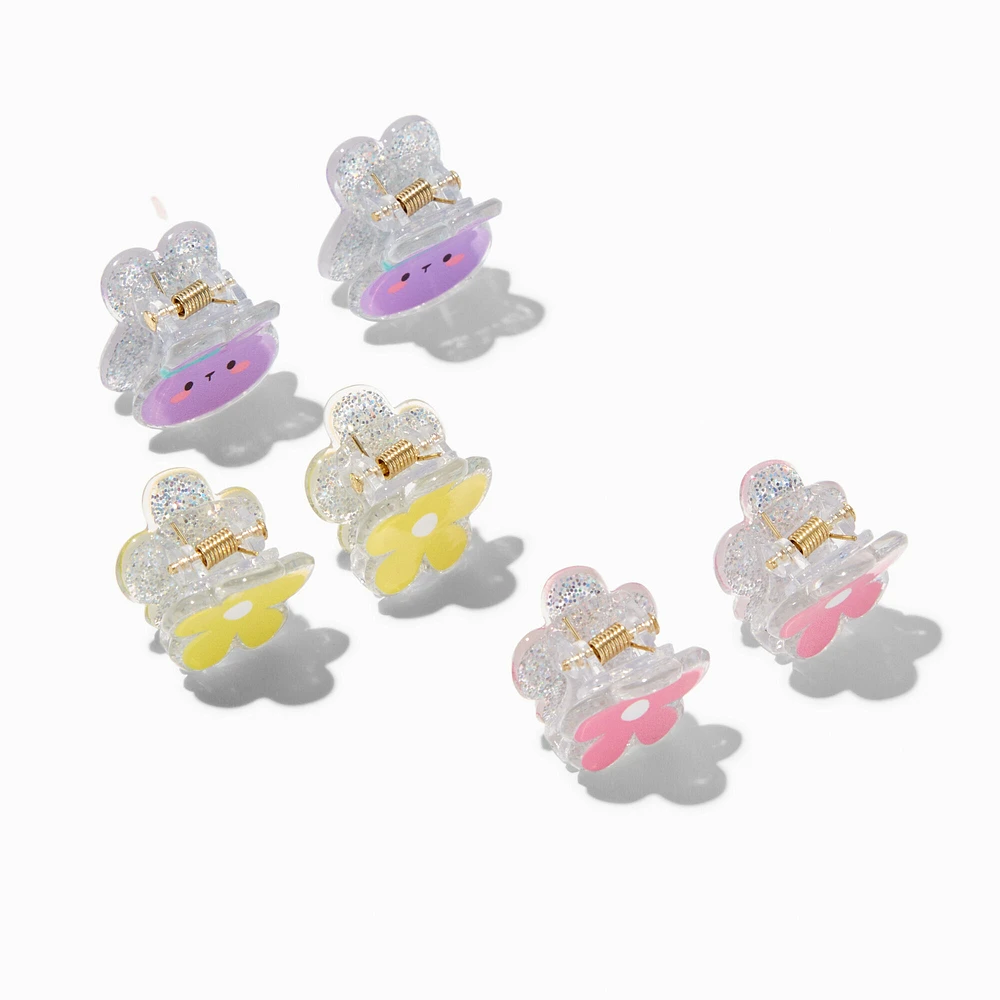 Claire's Club Bunny Daisy Hair Claws - 6 Pack