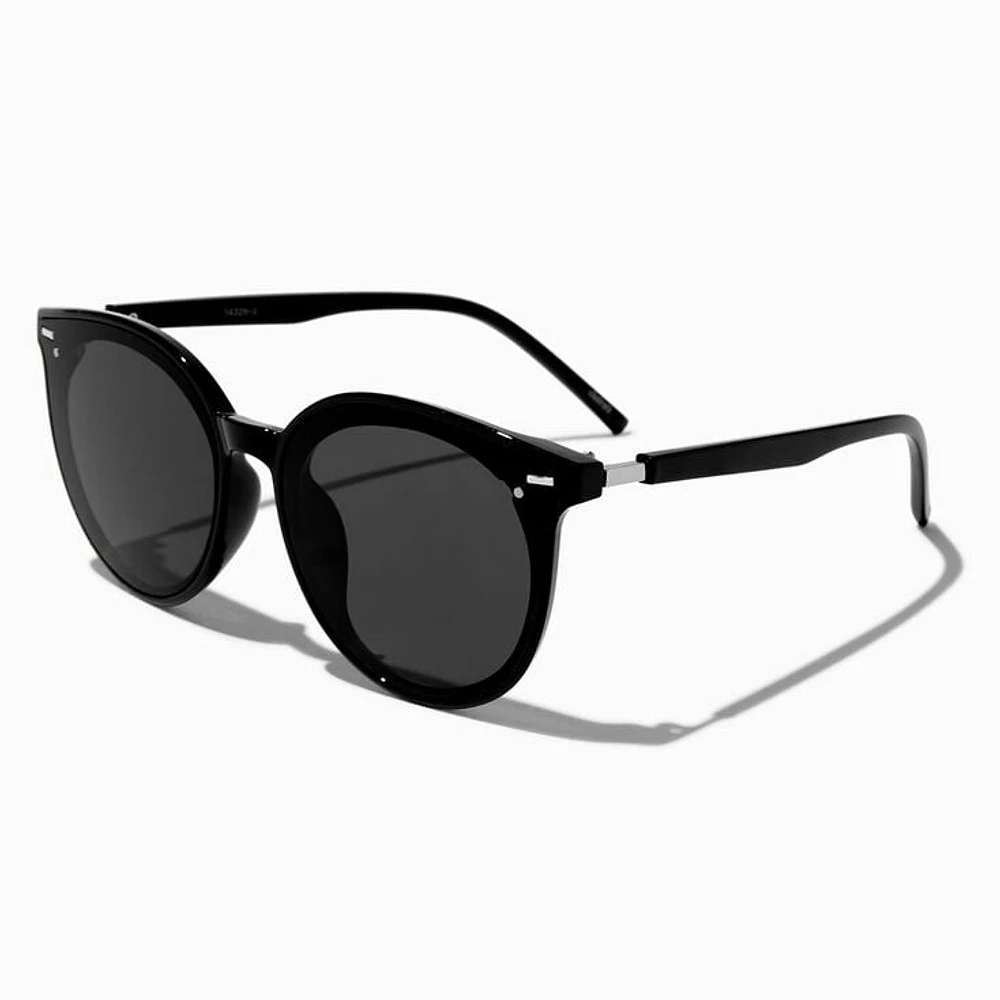 Black Round Retro Sunglasses