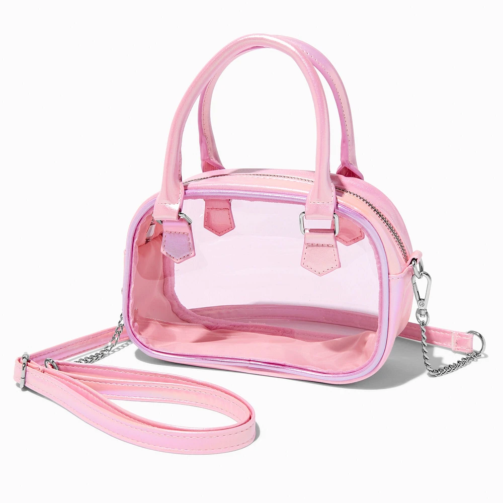 Pink Dome Clear Crossbody Bag