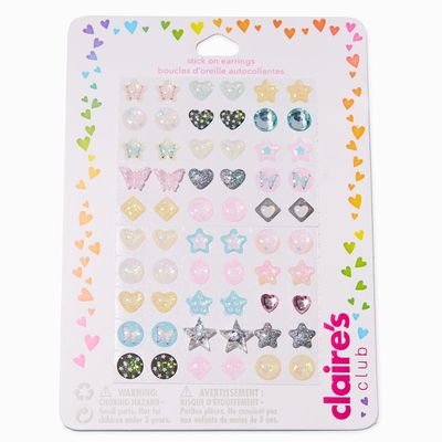 Claire's Club Fairy Stick On Earrings - 60 Pack