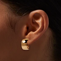 Gold-tone Clutch Mini Hoop Earrings