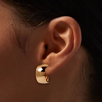 Gold-tone Clutch Mini Hoop Earrings