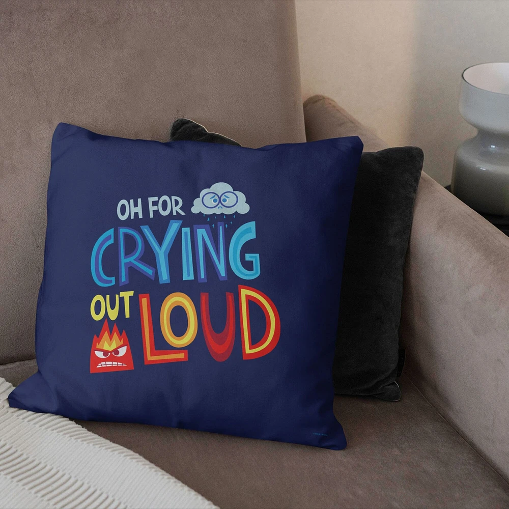 Disney Inside Out 2 Oh For Crying Out Loud Printed Throw Pillow (ds)