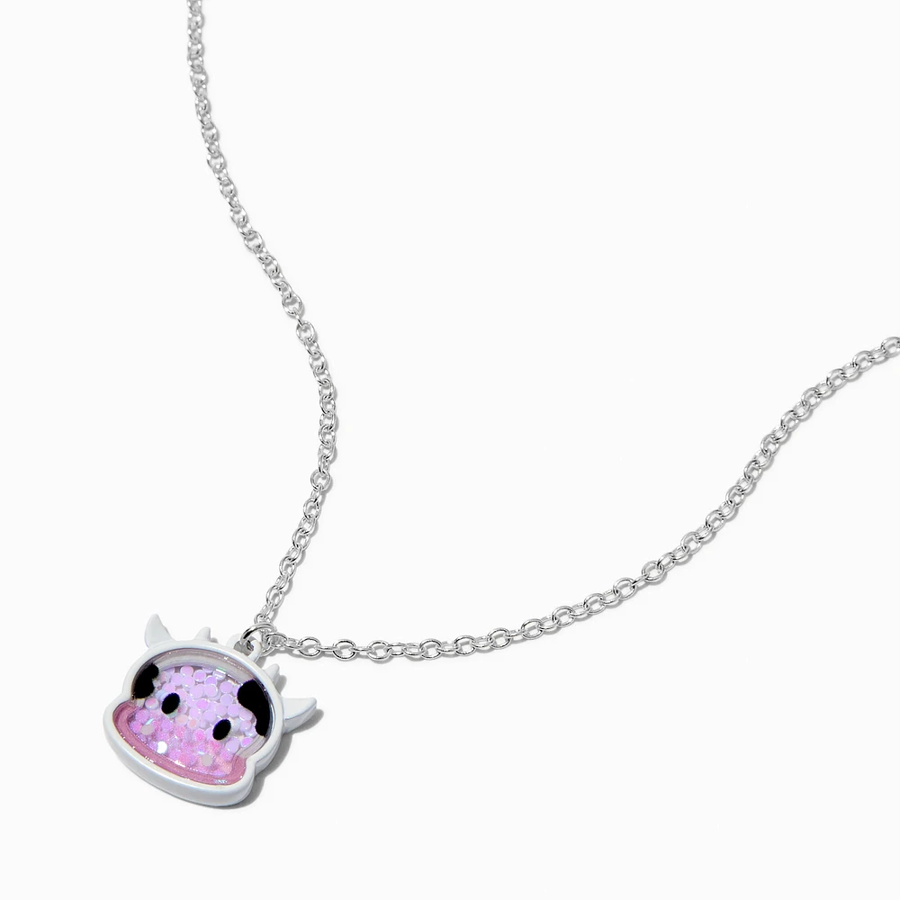 White Cow Shaker Pendant Necklace