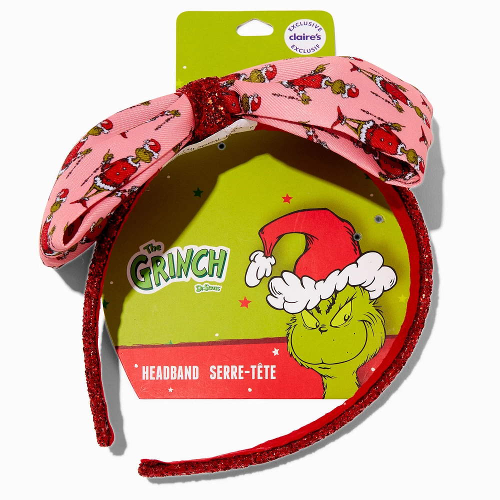 Dr. Seuss™ The Grinch Claire's Exclusive Pink Bow Headband