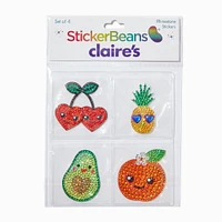 StickerBeans® x Claire's Fruit Rhinestone Sticker Set - 4 Pack