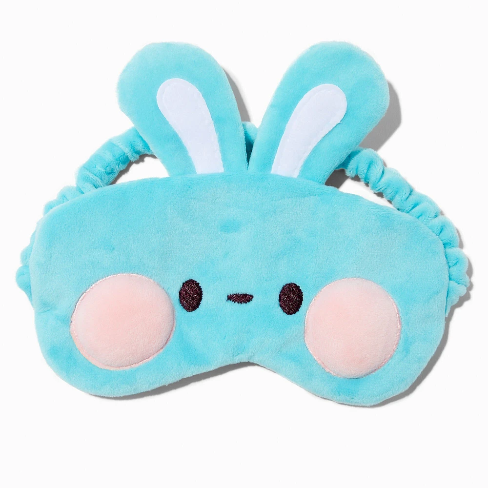 Aqua Bunny Plush Sleeping Mask