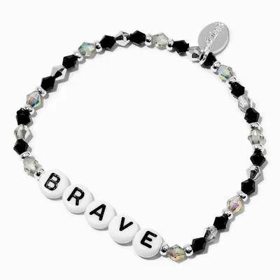 ''Brave'' Beaded Stretch Bracelet