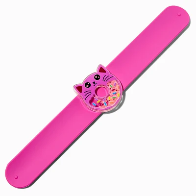 Pink Cat & Shaker Donut Slap Bracelet