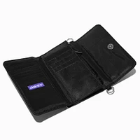 Black Patent Leather Crossbody Wallet