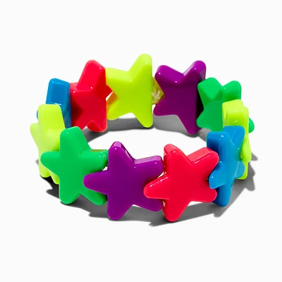 Claire's Club Neon Rainbow Star Bracelet