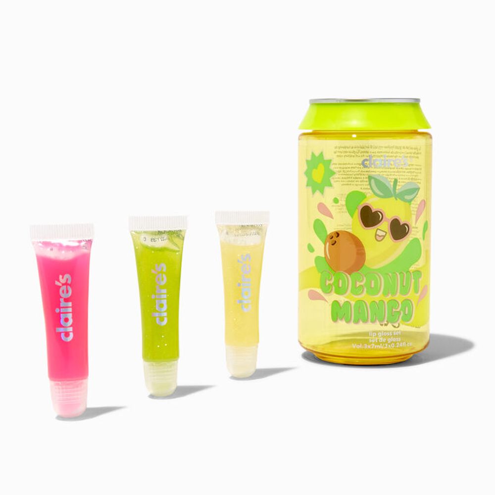 Coconut Mango Soda Lip Gloss Set - 3 Pack