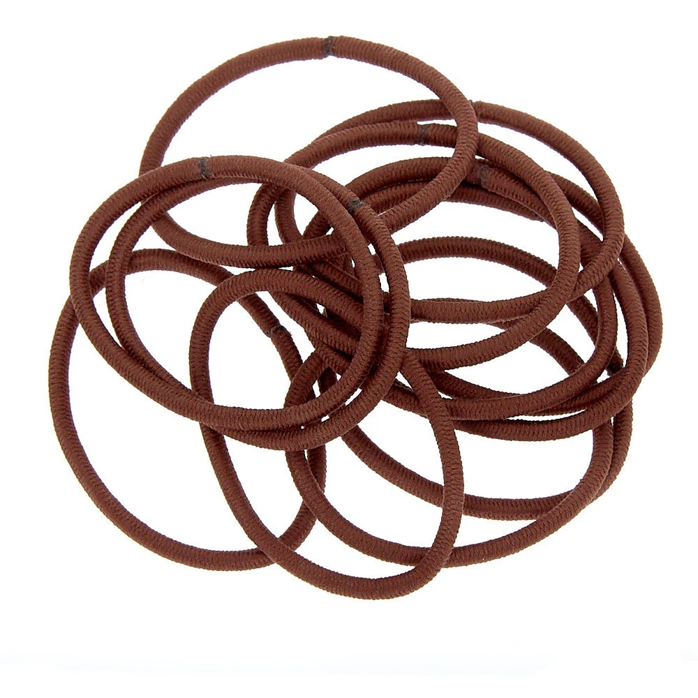 Brown Luxe Hair Ties - 12 Pack