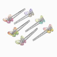 Holographic Rainbow Butterfly Hair Pins - 6 Pack