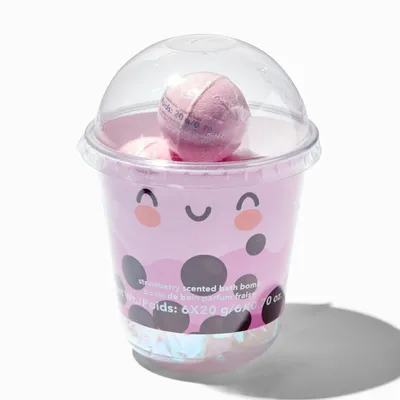 Pink Boba Tea Bath Bomb Set - 6 Pack