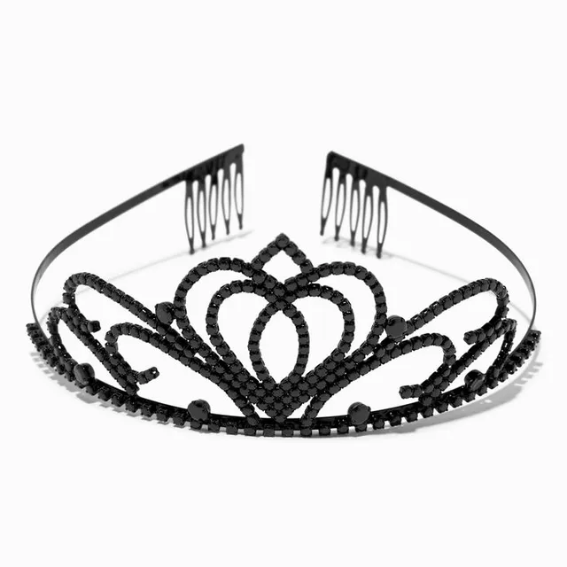 Rose Gold Rhinestone Lotus Flower Mini Tiara