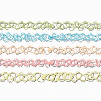 Rainbow Tattoo Chokers - 5 Pack