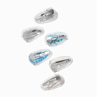 Claire's Club Starry Shaker Snap Hair Clips - 6 Pack