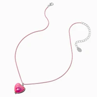 Pink Heart Pendant Necklace