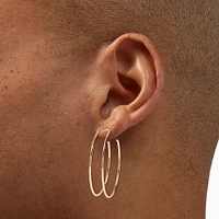 Gold 40MM Double Hoop Earrings