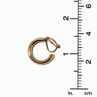 Gold 20MM Tube Hoop Earrings