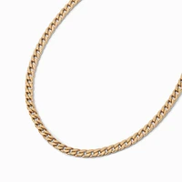 Gold-tone Stainless Steel 6MM Curb Chain Necklace