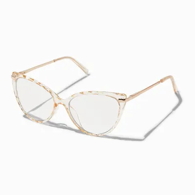 Solar Blue Light Reducing Tan Swirl Clear Lens Frames