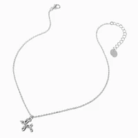 Silver-tone Mini Balloon Animal Pendant Necklace