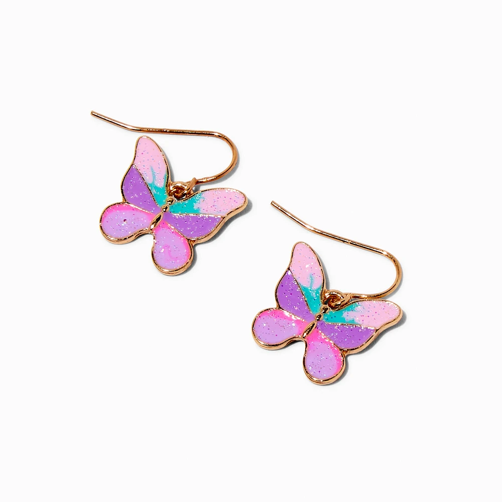 UV Color-Changing Butterfly Drop Earrings