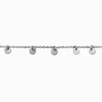 Silver-tone Stainless Steel Confetti Chain Bracelet