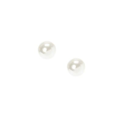 6MM White Pearl Stud Earrings