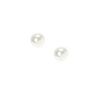 White Pearl 6mm Stud Earrings