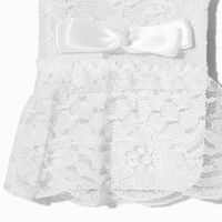 Claire's Club Special Occasion White Lace Gloves - 1 Pair