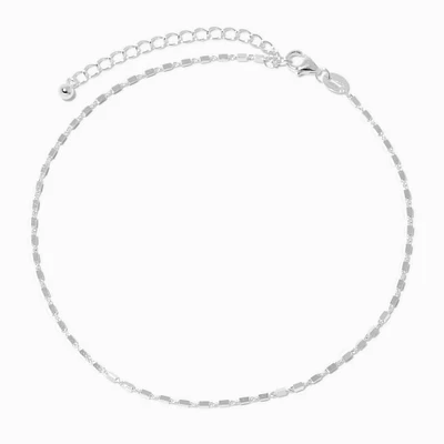 C LUXE by Claire's Sterling Silver Bar Chain Anklet