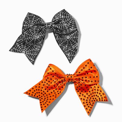 Halloween Embellished Bow Hair Clips - 2 Pack
