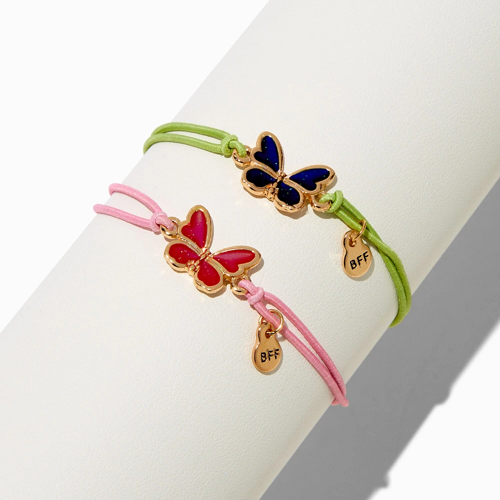 Best Friends Mood Butterfly Adjustable Bracelets - 2 Pack