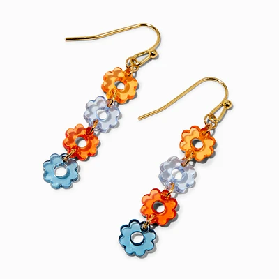 Bright Daisy Chain 1.5" Linear Drop Earrings