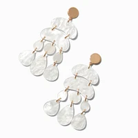 Pearlized Abstract Chandelier Drop Earrings